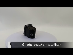 DC 12V 20A pulsante LED pannello di metallo in alluminio argento 4PIN ON OFF Rocker Switch per auto barca RV