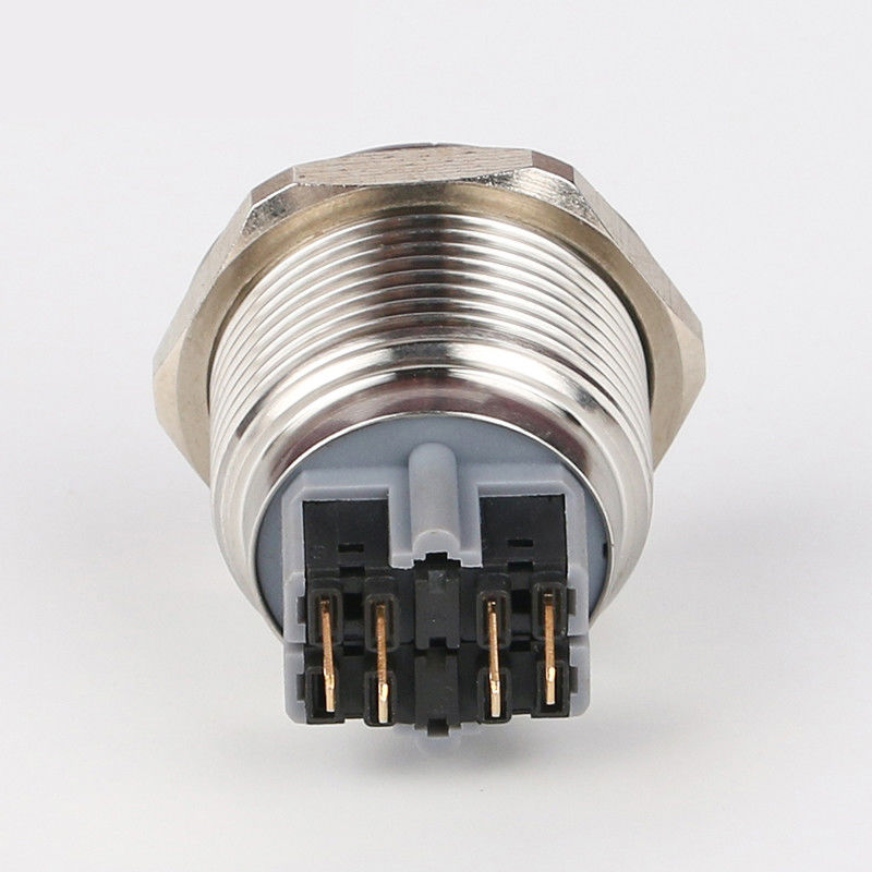 Interruttori a pulsante in metallo illuminati da 28 mm LED ad anello rotondo da 500 V