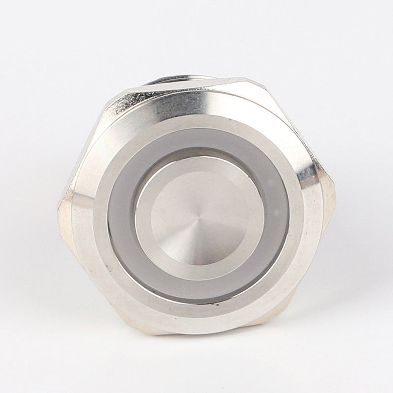 Interruttori a pulsante in metallo illuminati da 28 mm LED ad anello rotondo da 500 V