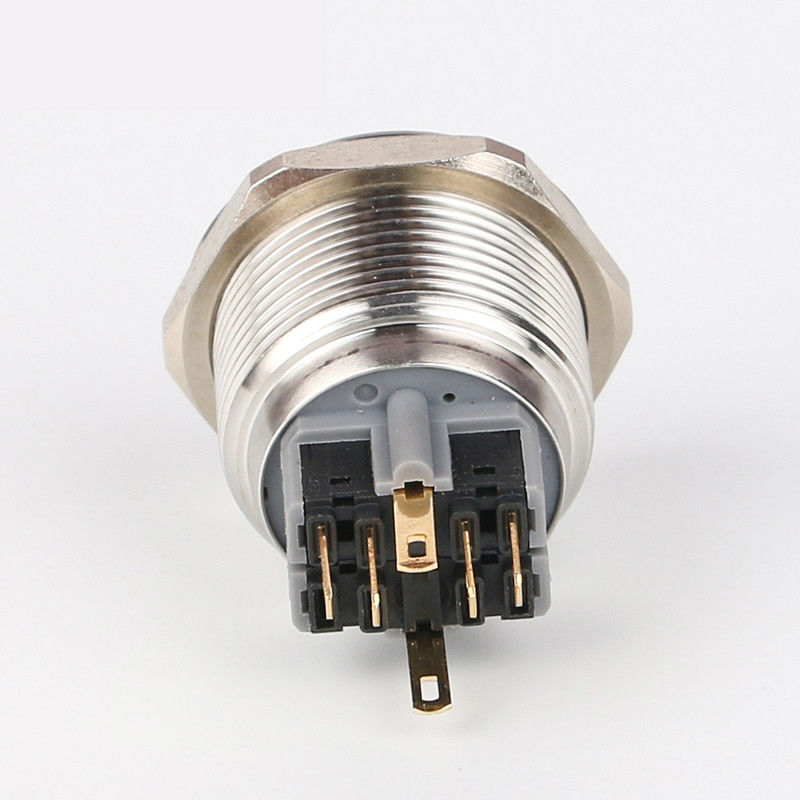 Interruttori a pulsante in metallo illuminati da 28 mm LED ad anello rotondo da 500 V
