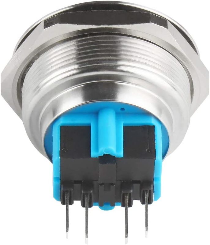 Interruttori a pulsante in metallo di accensione e spegnimento LED ad anello illuminato da 30 mm