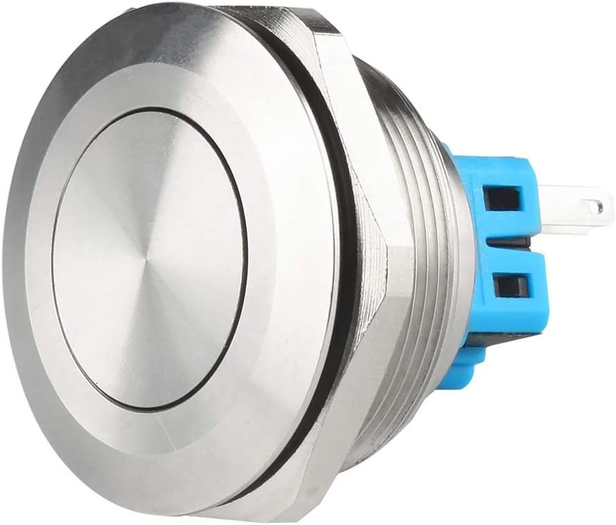 Interruttori a pulsante in metallo di accensione e spegnimento LED ad anello illuminato da 30 mm