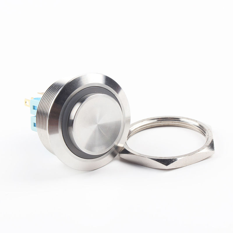 Interruttori a pulsante in metallo di accensione e spegnimento LED ad anello illuminato da 30 mm