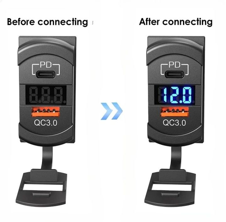12v 24v usb caricabatterie Rocker Switch Fast Charge Socket Acqueproof Quick Dual Pd Qc3.0 Per Auto Barca