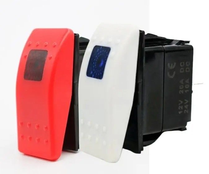 12V 24V Illuminato Blu LED Light Simbolo Laser impermeabile On/Off Boat Rocker Switch Per Auto Boat Marine RV