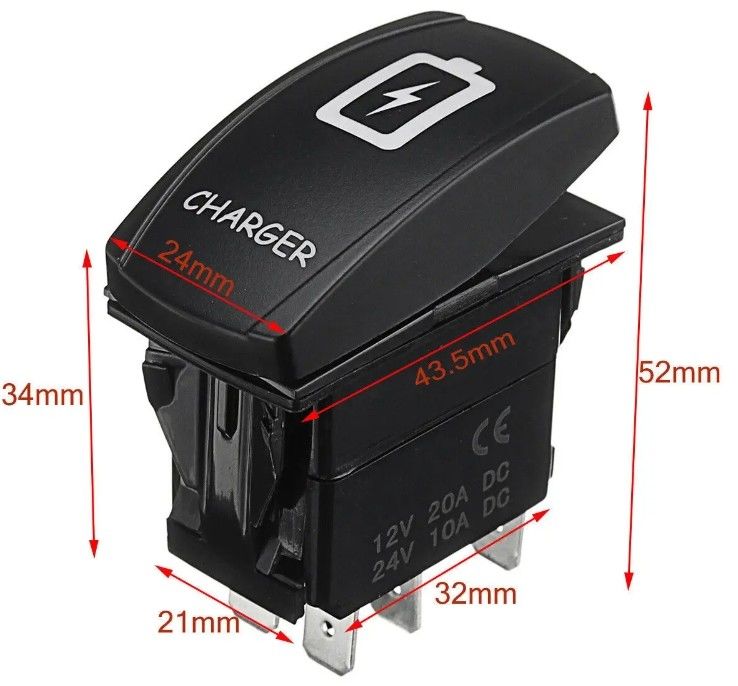 12V 24V OEM simbolo personalizzato Marine Led impermeabile 24 Volt Marine 4 Pin 5Pin Onoffon Rocker Switch