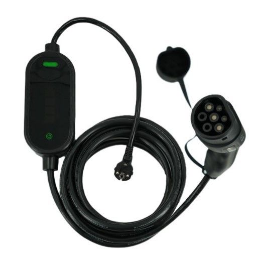 Caricabatterie portatili per veicoli elettrici 7KW Tpe Jacket IEC 62196 Tipo2 2.4 Quot LCD CE TUV ROHS