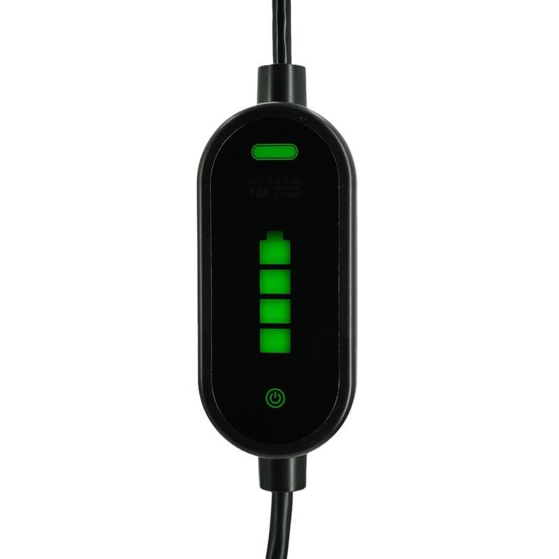Caricabatterie portatili per veicoli elettrici 7KW Tpe Jacket IEC 62196 Tipo2 2.4 Quot LCD CE TUV ROHS