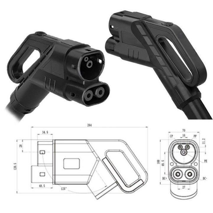 Carica rapida CCS2 pistola di ricarica 40A 80A cavo di ricarica EV a corrente continua CCS2 presa per auto europea