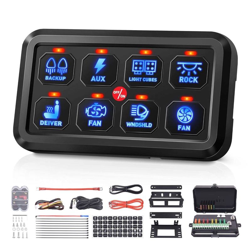 Materiale ABS 8 Pannello di interruttore Gang Spod 600w Tipo di interruttore combinato