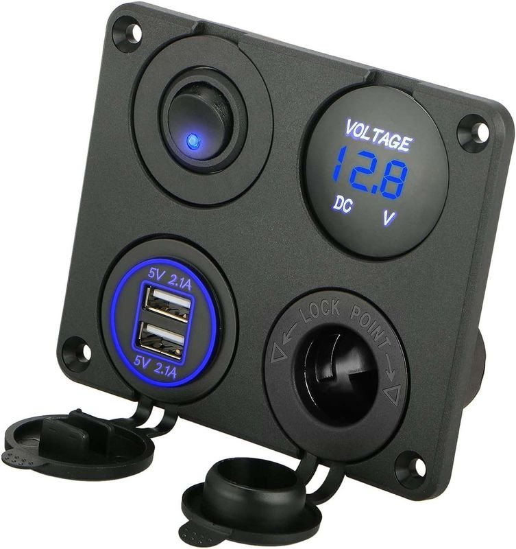 Interruttore automotore personalizzato Interruttore di accensione per sigarette e LED illuminato