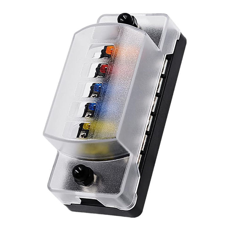 12V-24V DC 6 Way Fuse Block con bus negativo Atc/Ato Standard Automotive Fuse Boxes