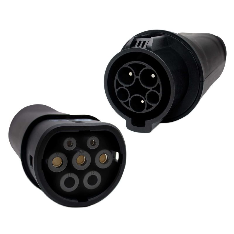 EV Adapter EV Charger SAE J1772 Tipo 1 a IEC 62196 Tipo 2 Compatibile con il connettore di ricarica TYPE 1