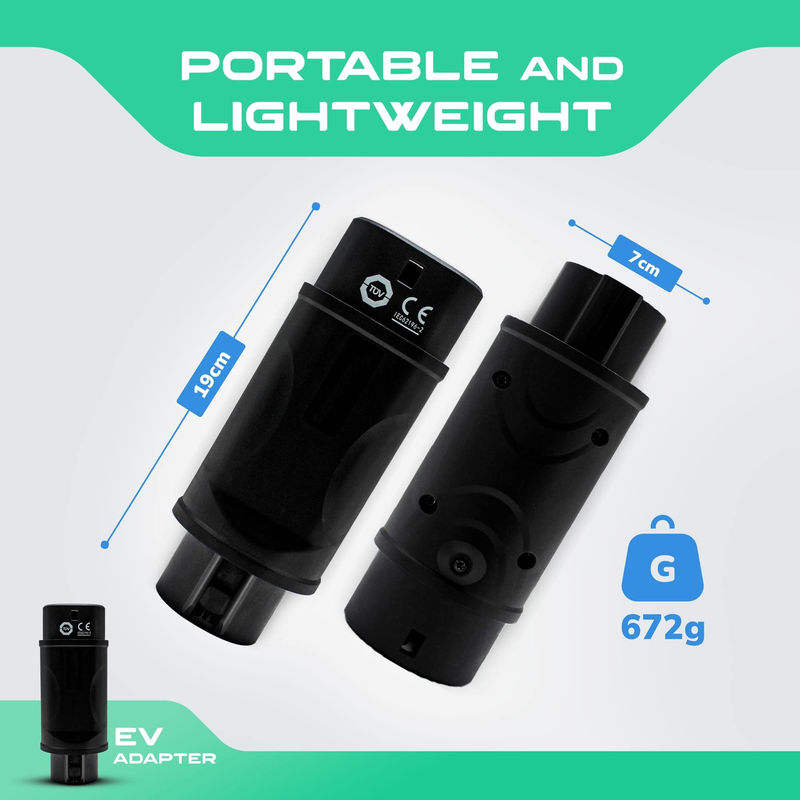 EV Adapter EV Charger SAE J1772 Tipo 1 a IEC 62196 Tipo 2 Compatibile con il connettore di ricarica TYPE 1