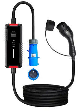 Caricabatterie elettriche veloci di alta qualità tipo 2 8-32a caricabatterie portatili con schermo regolabile
